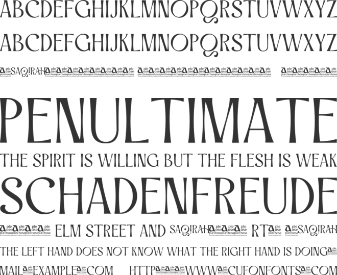 Saqirah font preview