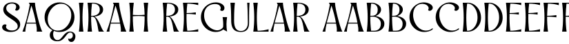 Saqirah Regular font