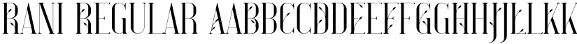 Rani Regular font