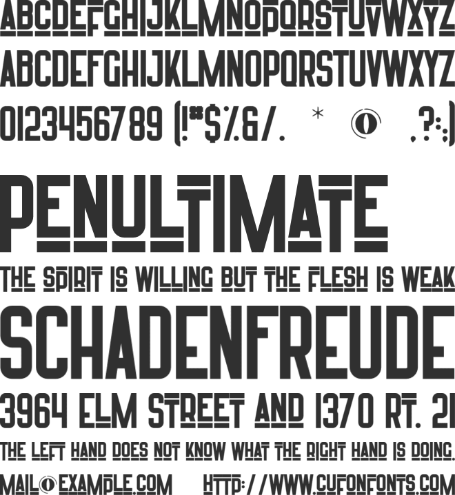 Millicent font preview