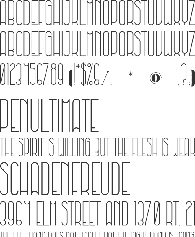 Maude font preview