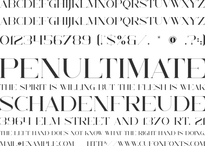 Kindra font preview