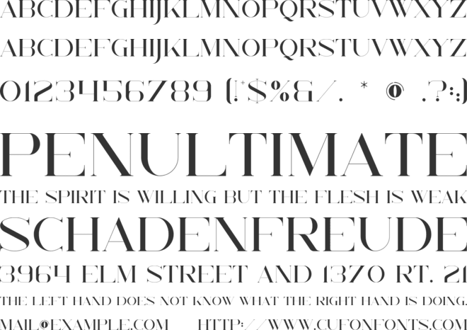 Kindra font preview