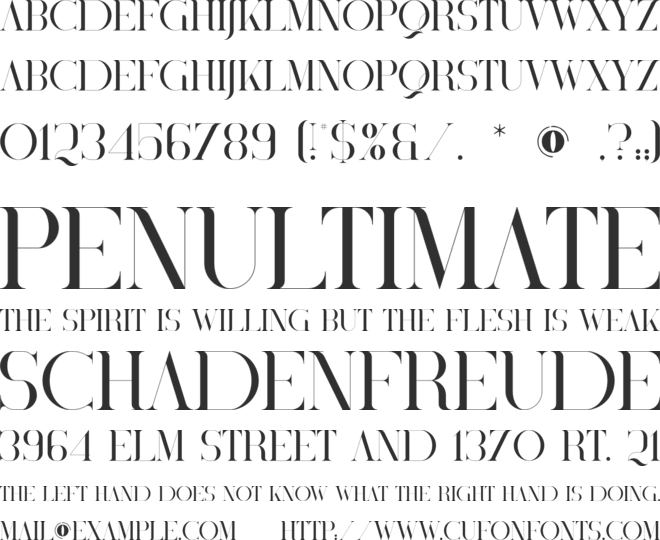 Inezz font preview