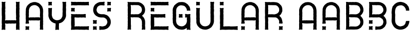 Hayes Regular font
