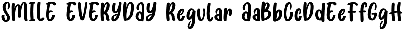 SMILE EVERYDAY Regular font
