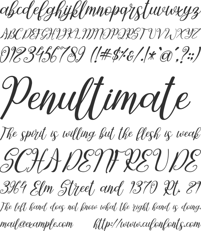 Jusline - Personal use font preview