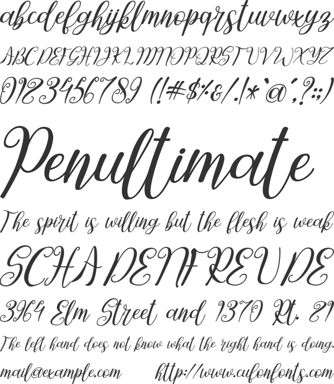 Jusline - Personal use font preview