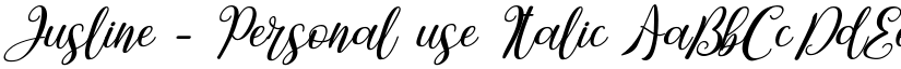 Jusline - Personal use Italic font