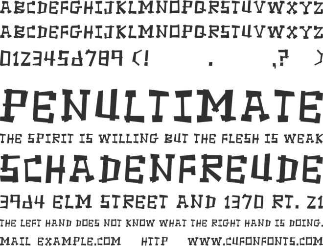 FunkyWestern font preview