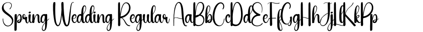 Spring Wedding Regular font