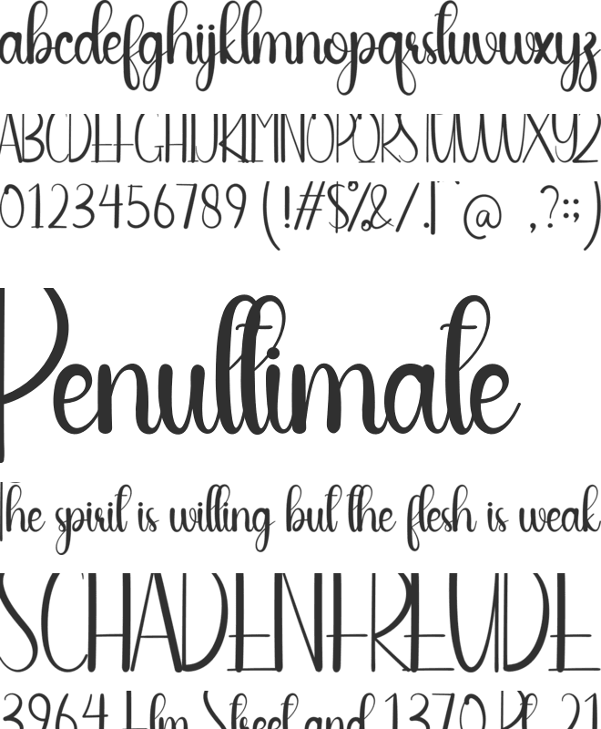 Simple Saturday font preview
