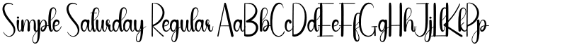 Simple Saturday Regular font