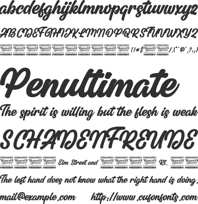 Brilliant Lettering font preview