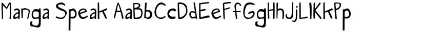 Manga Speak font