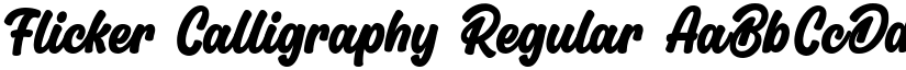 Flicker Calligraphy Regular font