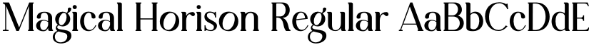 Magical Horison Regular font