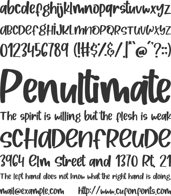 Wild Hazelnut font preview