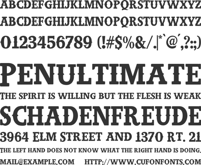 West Carabao font preview