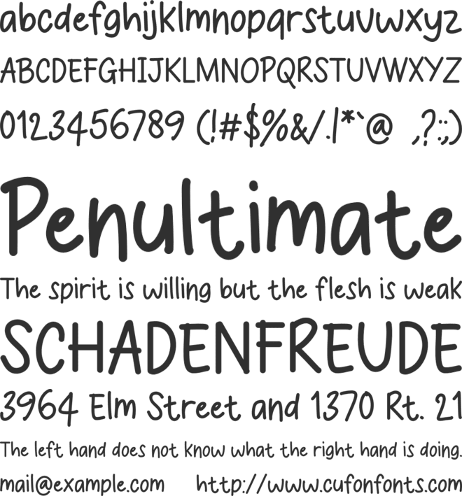 Toddler Writing font preview