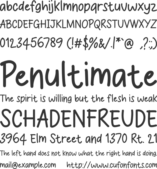Toddler Writing font preview