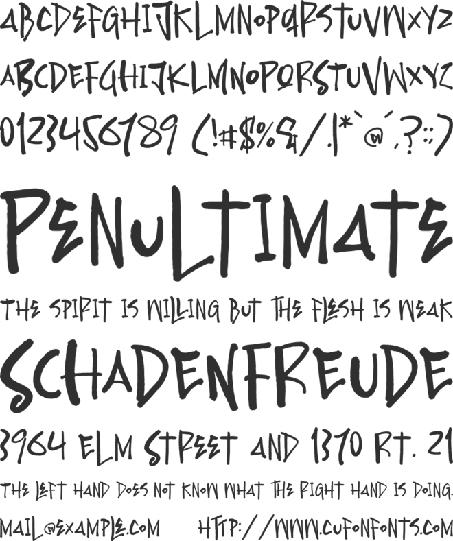 Flamora Scather font preview