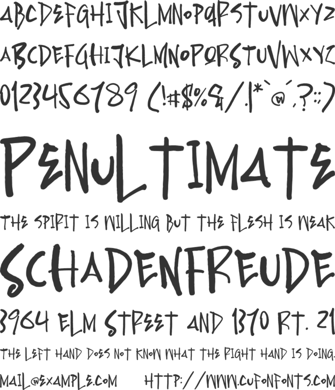 Flamora Scather font preview