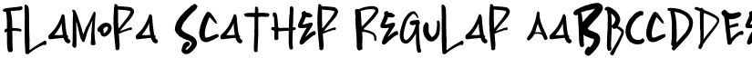 Flamora Scather Regular font