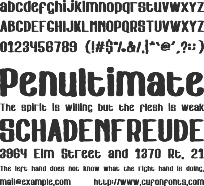 Cweamy font preview