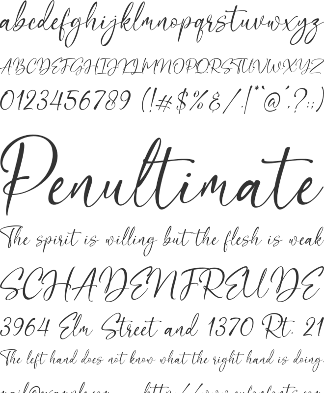 Rosegoldia font preview
