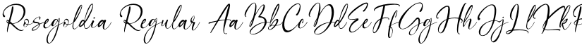 Rosegoldia Regular font