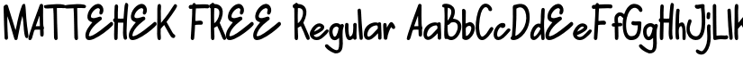MATTEHEK FREE font download