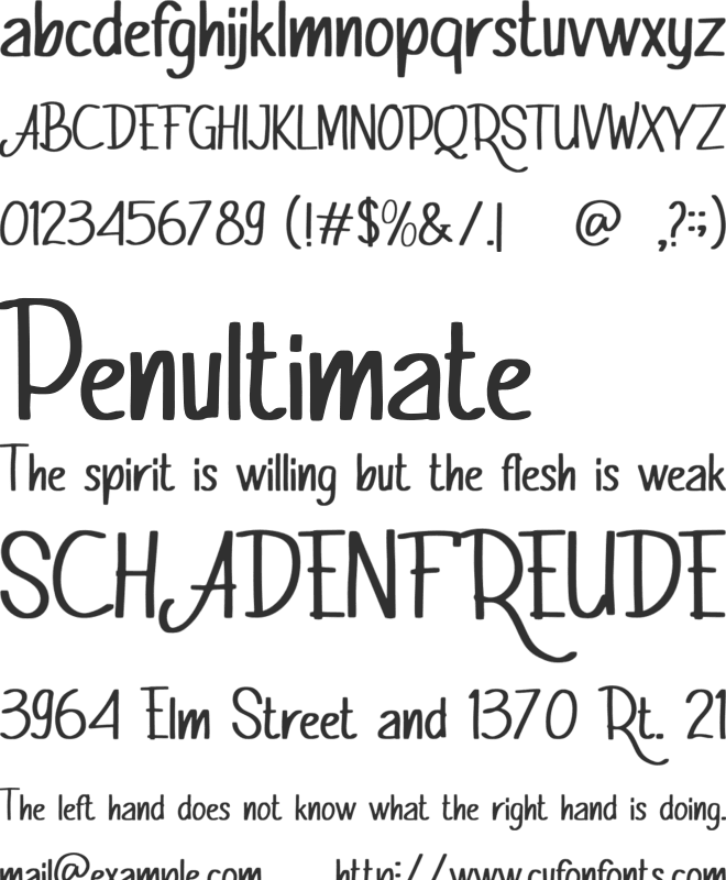 Momblano Proud font preview