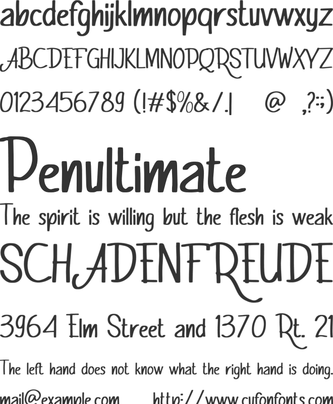 Momblano Proud font preview