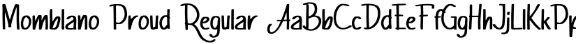 Momblano Proud Regular font
