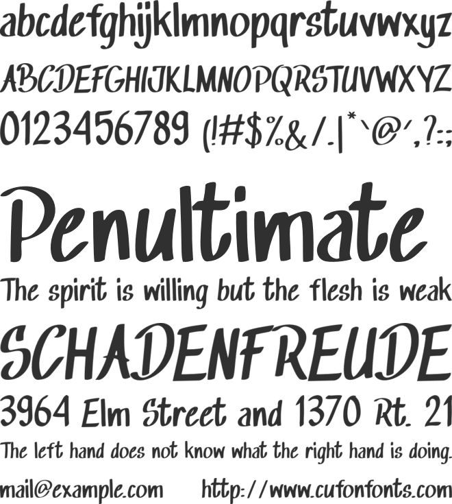 Akbread font preview