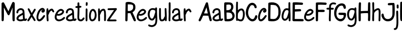 Maxcreationz Regular font