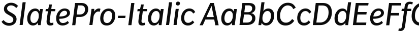 SlatePro-Italic font