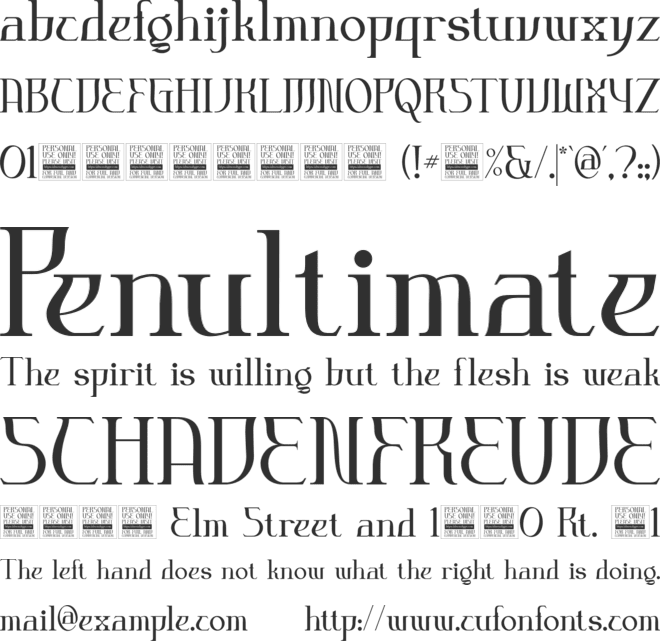 ANDROMEDA font preview