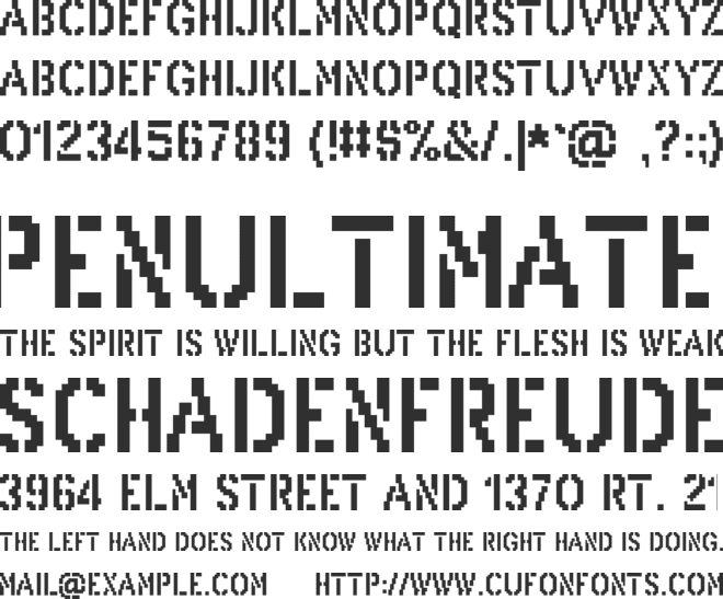 PixelArmy font preview