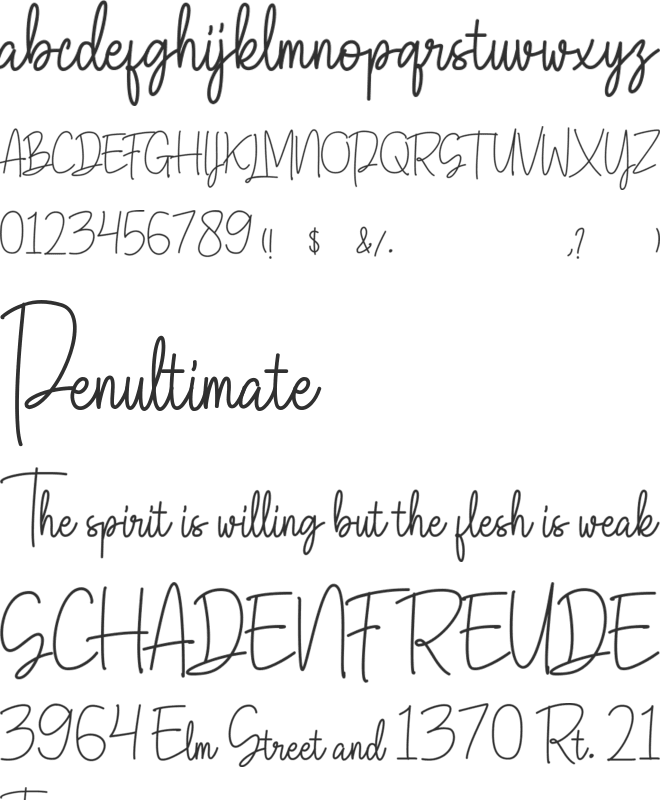 Mary Geoise font preview