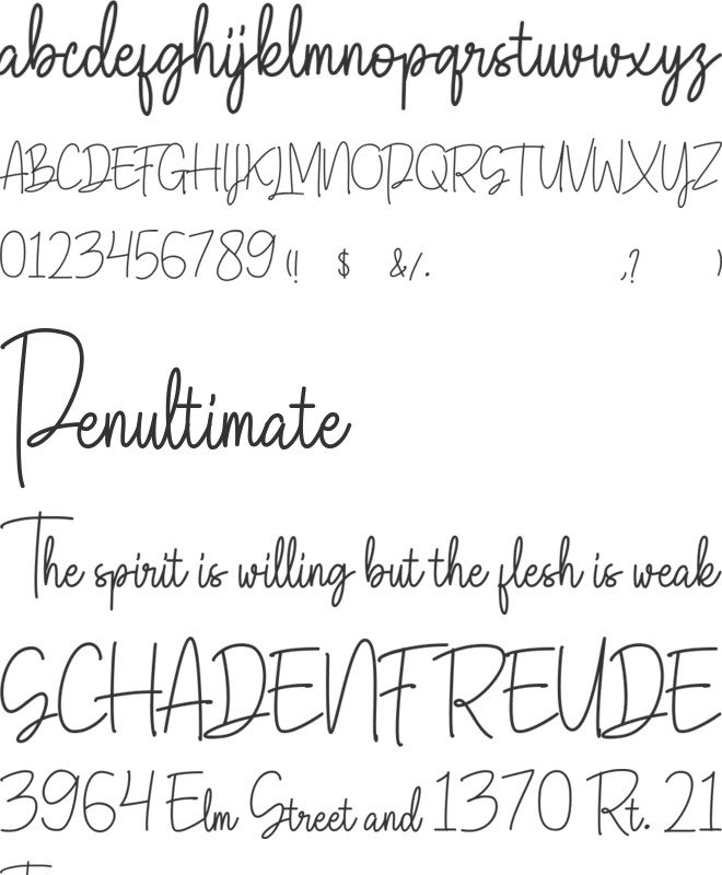 Mary Geoise font preview