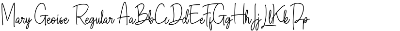 Mary Geoise Regular font