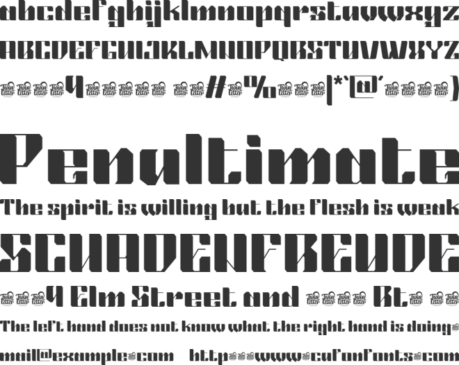 SELAUK Trial font preview