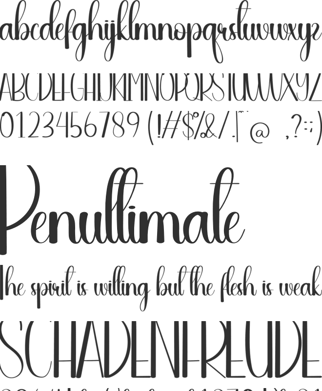 Spring House font preview