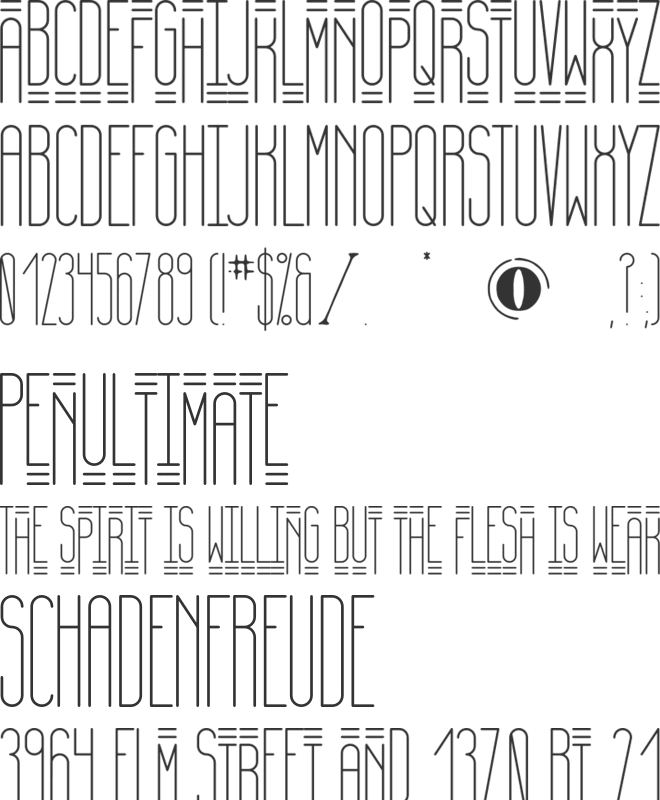 Quintana font preview