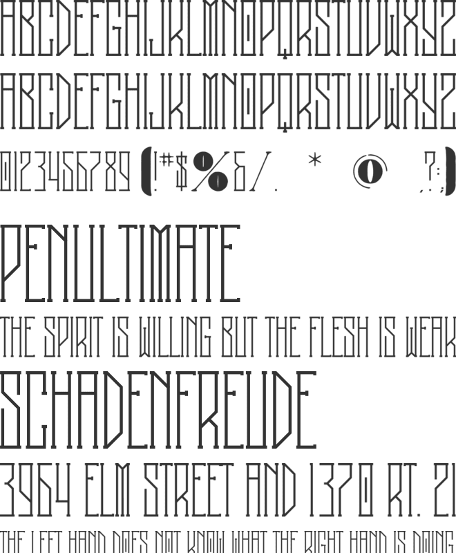 Ola font preview
