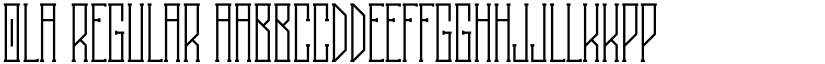 Ola Regular font