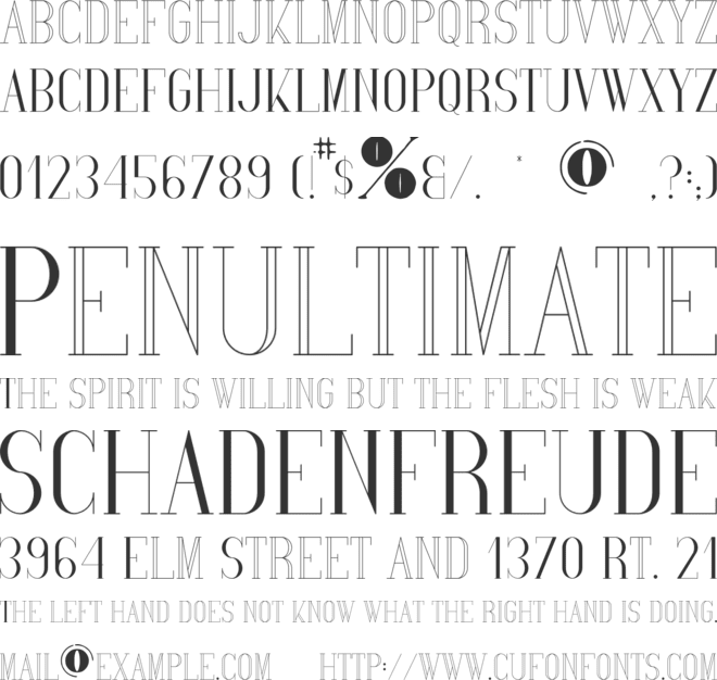 Nara font preview