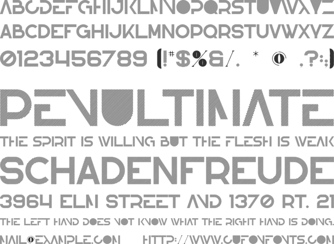 Maud font preview